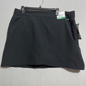 Greg‎ Norman Skirt Skort Women's XL Black Stretch Dark Wash Performance Pull On